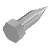 Hexagon head facade screw with cone point and sealing washer 19 mm